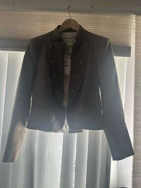 Zara Women's Double-Breasted Taupe Blazer